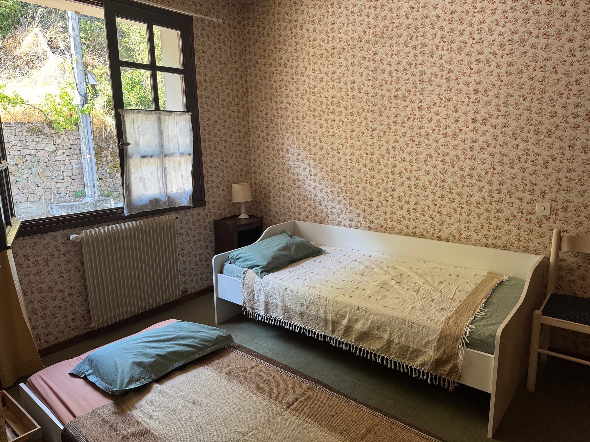 Lits gigognes de 90 cm dépliés dans la troisième chambre